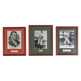 Chesbro Delahanty Manush SIGNED Photographs 3p LOT