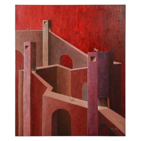 Yovanny Saracual b.1968 Galopando Niebla Painting