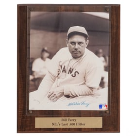 Bill Terry Baseball 8 x 10 Autographed Photograph