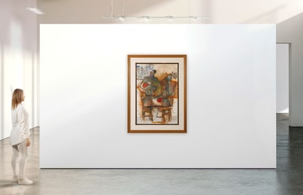 Theo Tobiasse 1927-2012 Abstract Musician Painting
