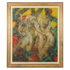 Hernán Sosa b.1965 Latin Figural Abstract Painting
