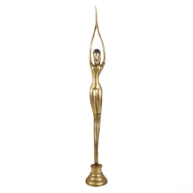 Mid Century Modern Female Nude Dancer Sculpture