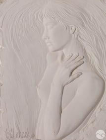 Bill Mack B.1949 Female Nude Relief Sand Sculpture