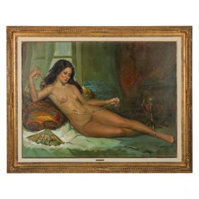 Francisco Vadillo b.1933 Recumbent Nude Painting