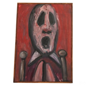 Harry Blitzstein b.1941 Macabre Portrait Painting