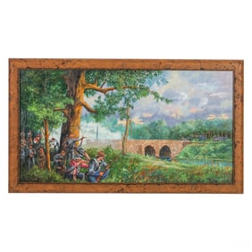 Wayne Hovis 20C Civil War Battle Scene Painting