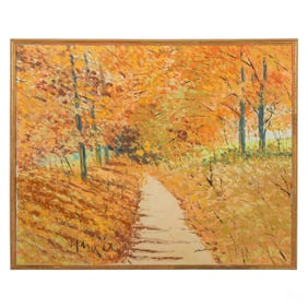 Warik Wheatley 1928-1996 Autumn Landscape Painting
