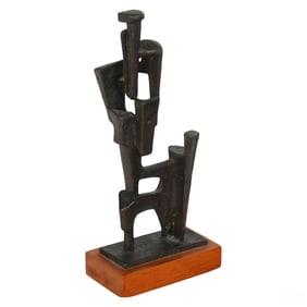Lin Emery 1926-2021 Bronze Brutalist Art Sculpture