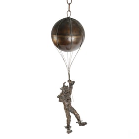 Irwin Hyman b1923 Brutalist Bronze Clown Sculpture