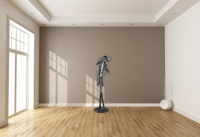 Jean Delattre b.1935 Welded Iron Man 83" Sculpture