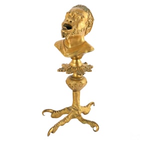 19C Dore Bronze Figural Blackamoor Cigar Lighter