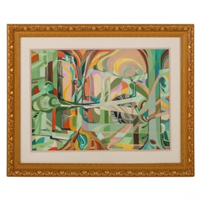 Stanley Folsom 20/21C Abstract Watercolor Painting