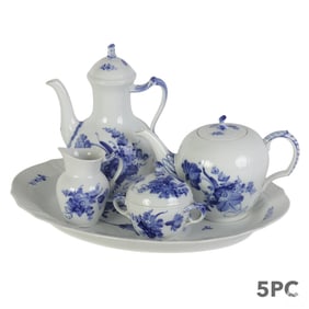 Royal Copenhagen Blue Flowers Tea Coffeepot 5p SET
