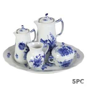 Royal Copenhagen Blue Flowers Chocolate Pot 5p SET