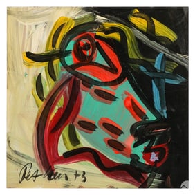Peter Keil b.1942 Neo Expressionist Oil Painting