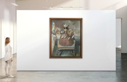 Alexis Fernández b.1969 Surrealist Child Painting