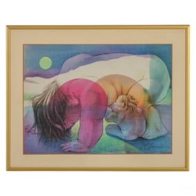 Vincent T Smarkusz 1919-1974 Surreal Form Painting