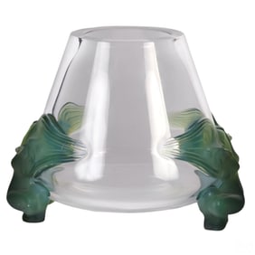 Lalique France Antinea Nude Nymph Art Glass Vase
