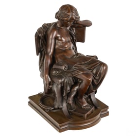 Charles J Marie Degeorge 1837-1888 Bronze Statue