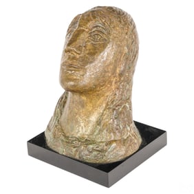 Henri De Waroquier 1881-1970 Bronze Bust Sculpture