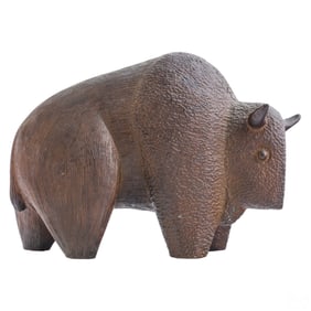 Phillip Haozous b1941 Bronze Indian Buffalo Figure