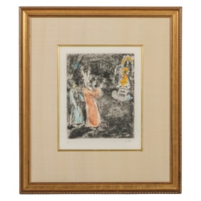 Marc Chagall 1887-1985 Moses Aaron Etching SIGNED