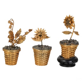 Sterling Silver Rancho Alegre Potted Flowers LOT