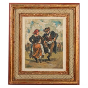 Tully Filmus 1903-1998 Figural Judaica Painting