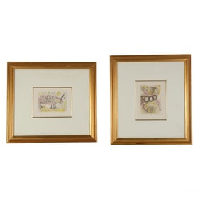Surrealist Animal Prints LOT after Salvador Dali