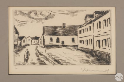 Maurice de Vlaminck 1876-1958 Etching 1958 SIGNED