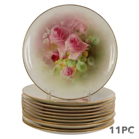 Tiffany Royal Doulton Porcelain Rose Plate 11p SET