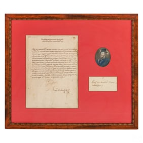 1563 King Phillip II Spain Framed Document SIGNED