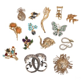 Hattie Carnegie Swoboda Trifari Vintage Brooch LOT