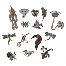 Sterling Silver Designer Brooch ESTATE LOT 248g
