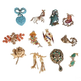 Trifari KJL Joan Rivers Askew London Brooches LOT