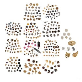 Vintage Figural and Embellished Button Covers LOT
