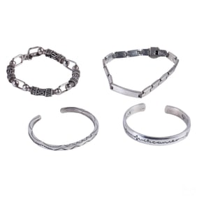 Sterling Silver Designer Style Bracelet 4pc LOT