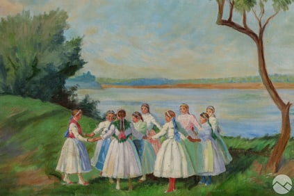 Sandor Nyilasky 1873-1934 Circle Dance Painting
