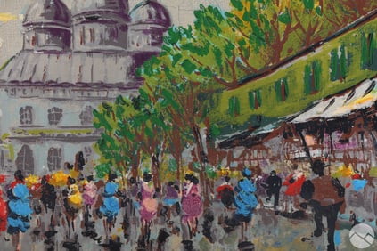 Parisian Street Painting After Antoine Blanchard
