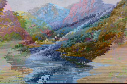 Gyorgy Zala 1858-1937 Hungarian Landscape Painting
