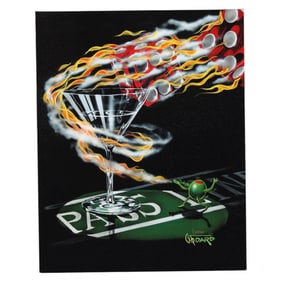 Michael Godard b.1963 Burning it Up Giclee SIGNED