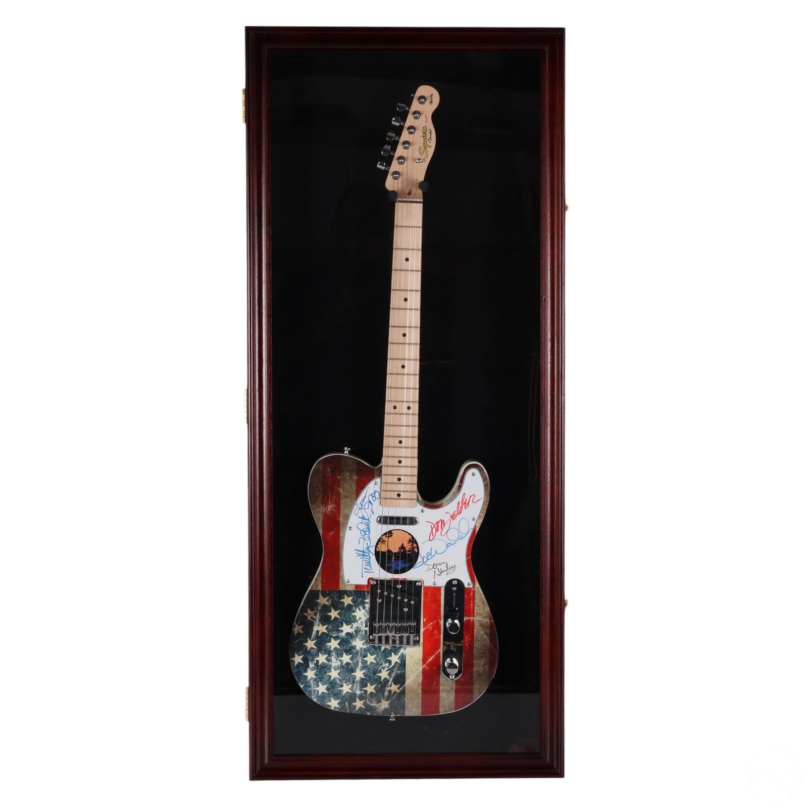 The Eagles AUTOGRAPHED Electric Guitar & Shadowbox (1 of 5)