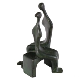 Sonja Ebling 1918-2006 Minimalist Bronze Sculpture