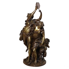 French Bronze Bacchanalia Sculpture after Clodion