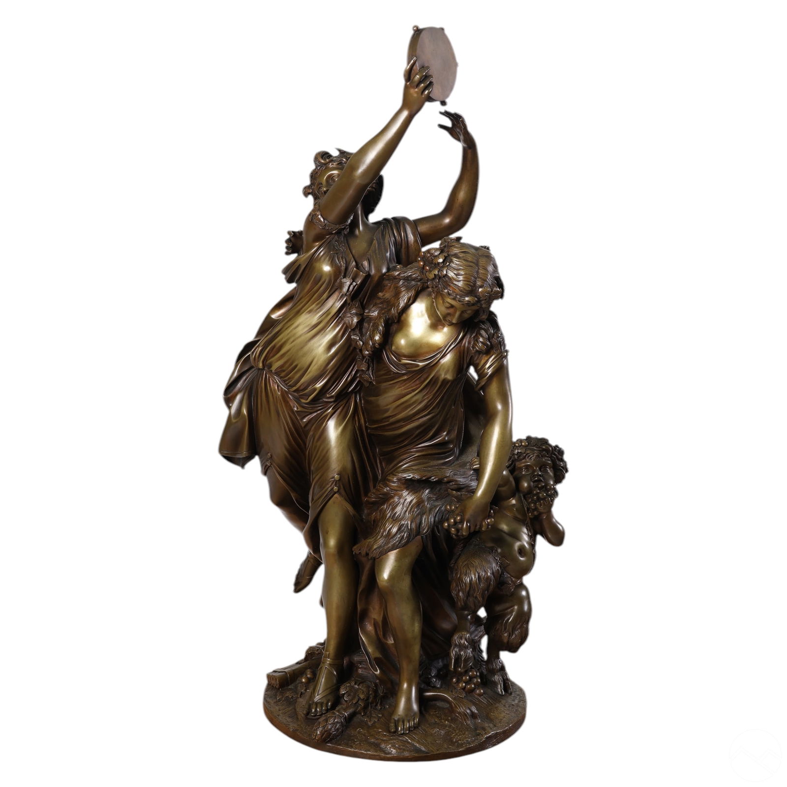 French Bronze Bacchanalia Sculpture after Clodion (1 of 6)