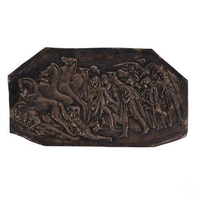 Antique English Sterling Silver Repousse Plaque (1 of 5)