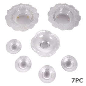 Lalique Honfleur Aruba and Irene Dish Bowl 7pc LOT