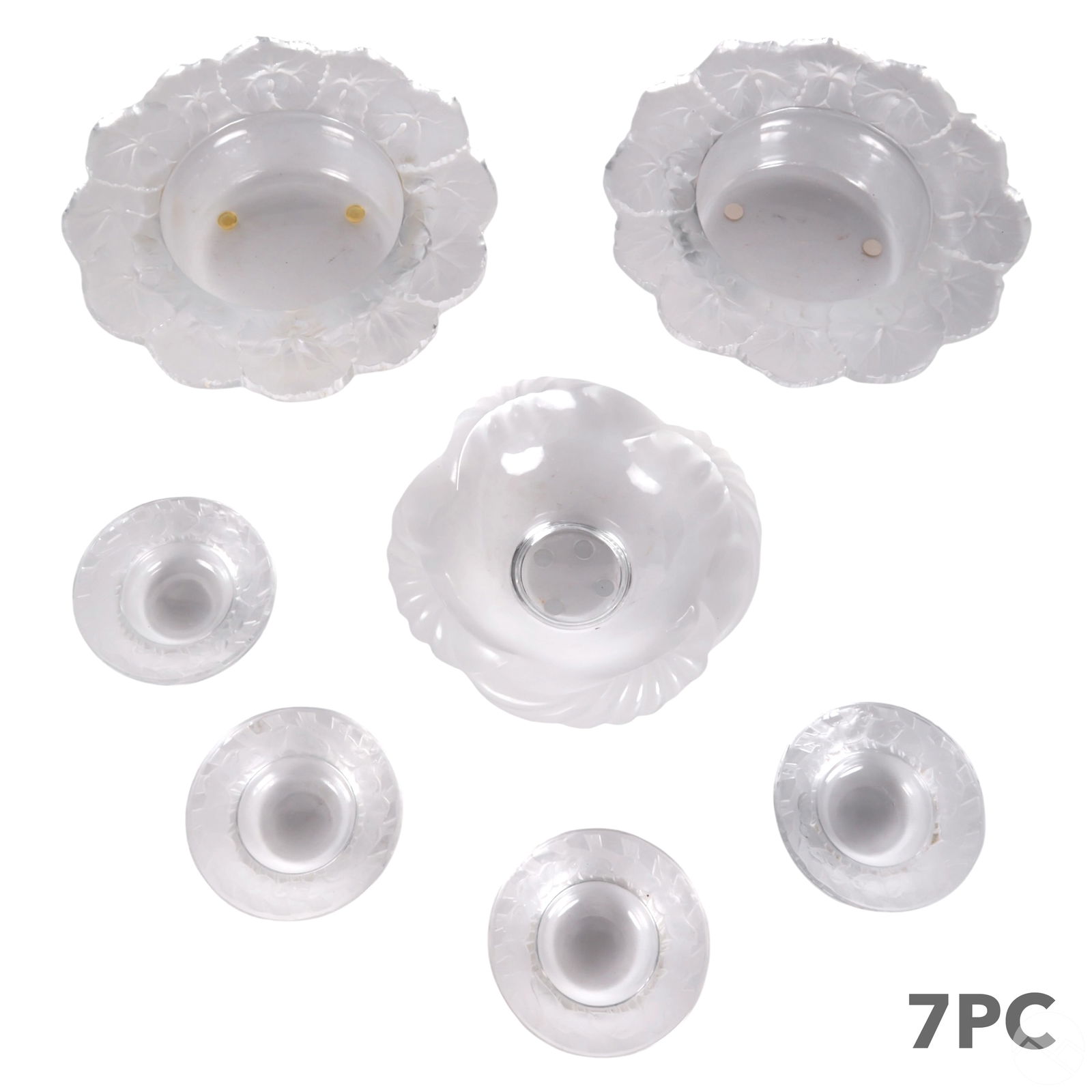 Lalique Honfleur Aruba and Irene Dish Bowl 7pc LOT (1 of 12)