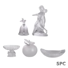 Lalique Crystal Perfume Figures Bell ESTATE LOT
