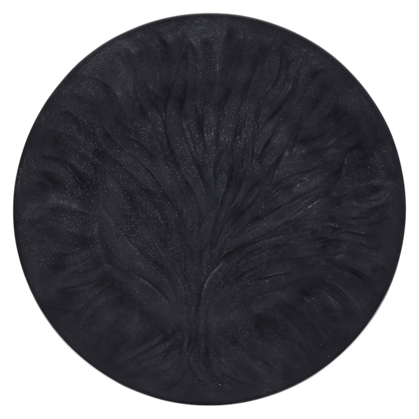 Lalique French Crystal Algues Noir Black 11" Plate (1 of 4)